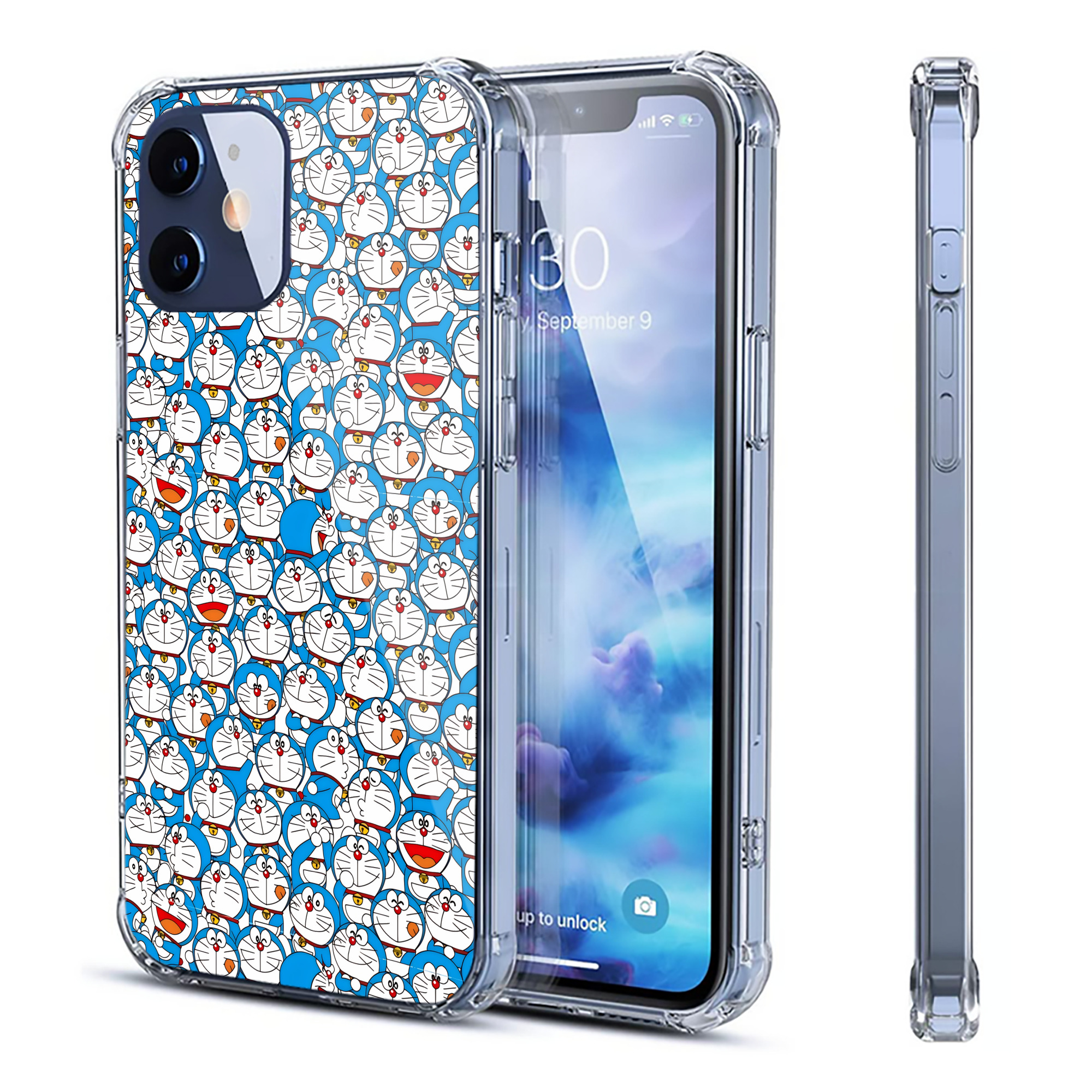 （画像用） ドラえもん Doraemon 【iPhone 12シリーズ対応】透明スマホケース（クリアソフトケース）